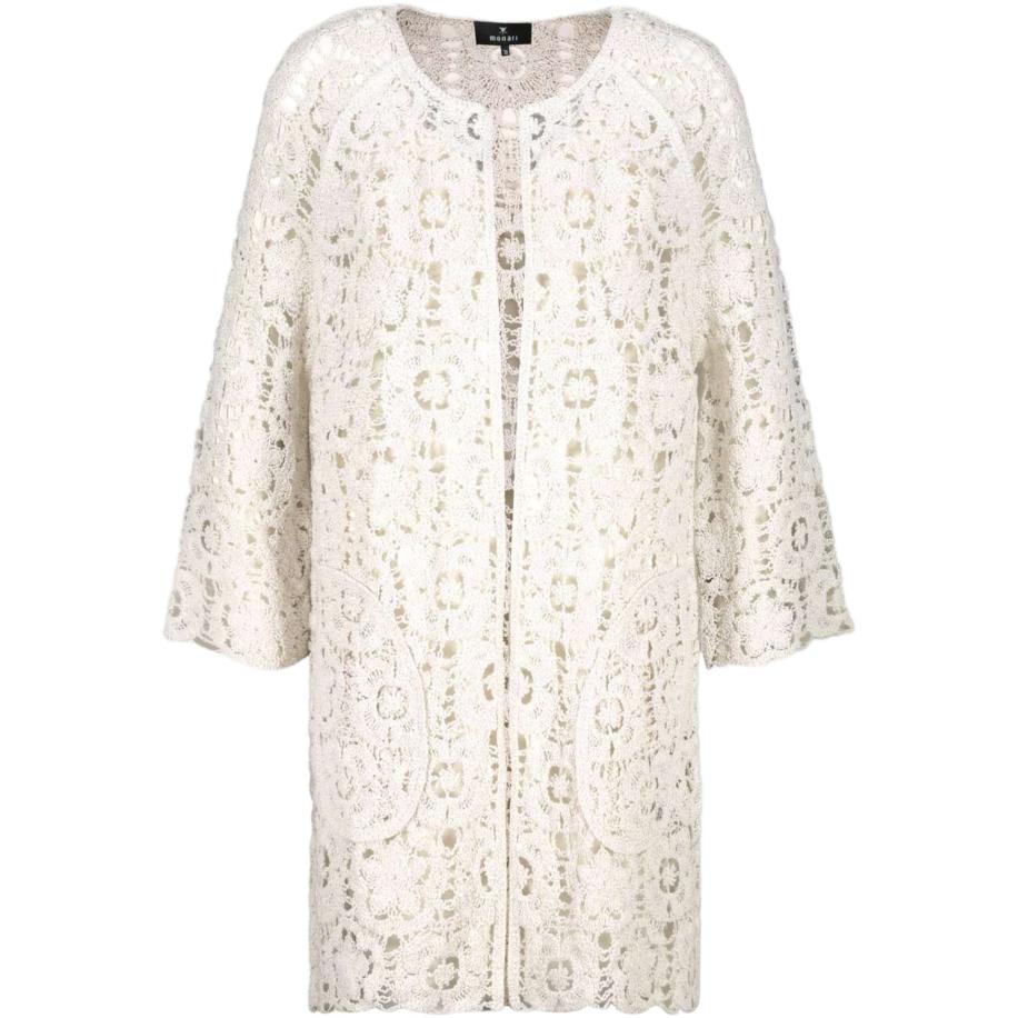 Monari monari Gebreid vest taupe -