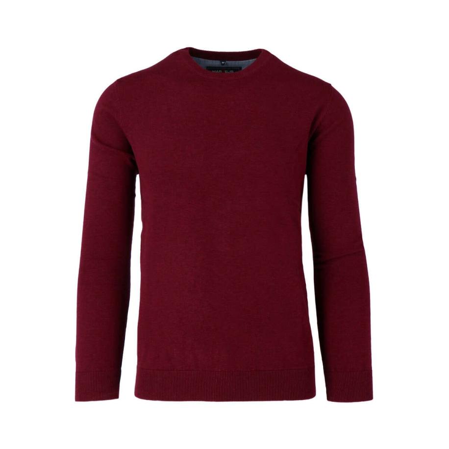 Marvelis Casual Trui ronde hals bordeaux, Effen Rood