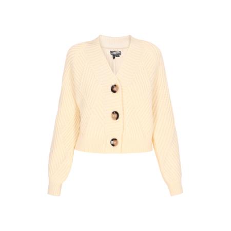 DreiMaster DreiMaster Vintage Gebreid vest crème / bruin