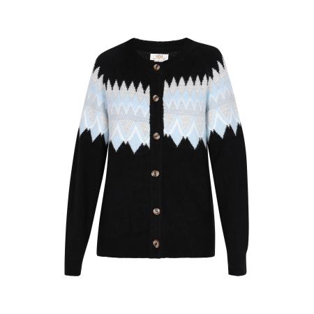 Usha usha FESTIVAL Gebreid vest blauw / grijs / zwart