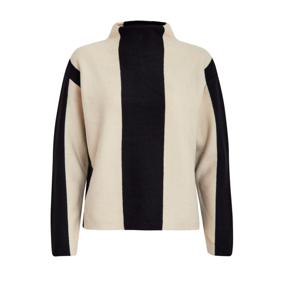 Minus minus Trui Mireya beige / zwart -