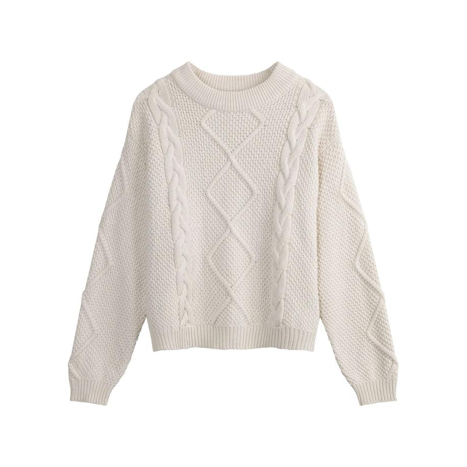 MELA Trui Samaira crème Bruin