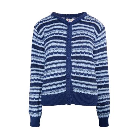 IZIA IZIA Gebreid vest Eyota lichtblauw / donkerblauw