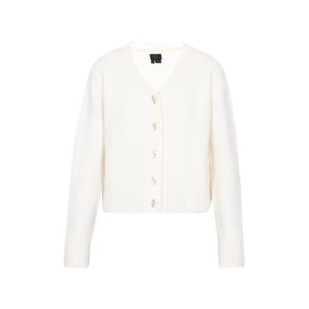 DreiMaster DreiMaster Klassik Gebreid vest wolwit