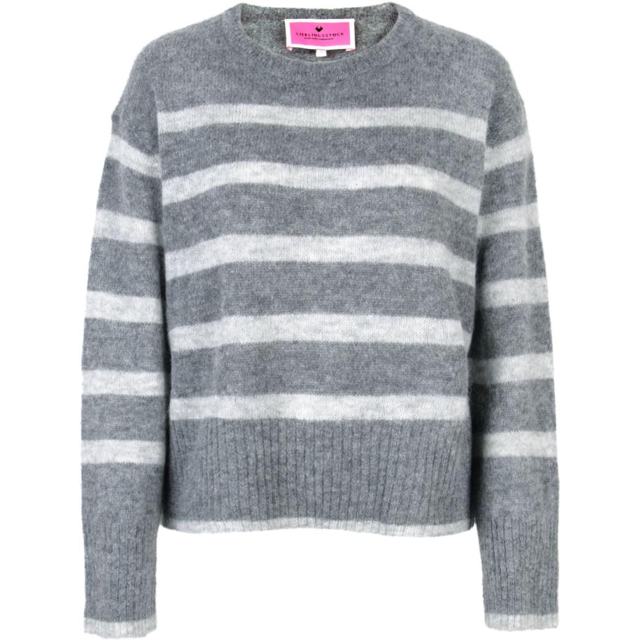 LIEBLINGSSTÜCK LIEBLINGSSTÜCK Trui grijs / wit -