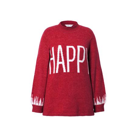 Angel of Style Trui karmijnrood / wit