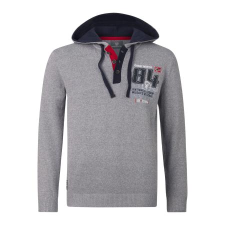 Jan Vanderstorm Trui Kapzilvergrijs, Bedrukt