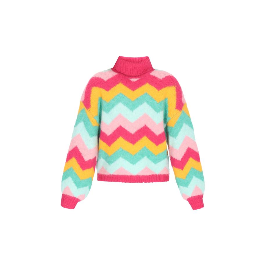 IZIA IZIA Trui groen / mintgroen / oranje / pink -