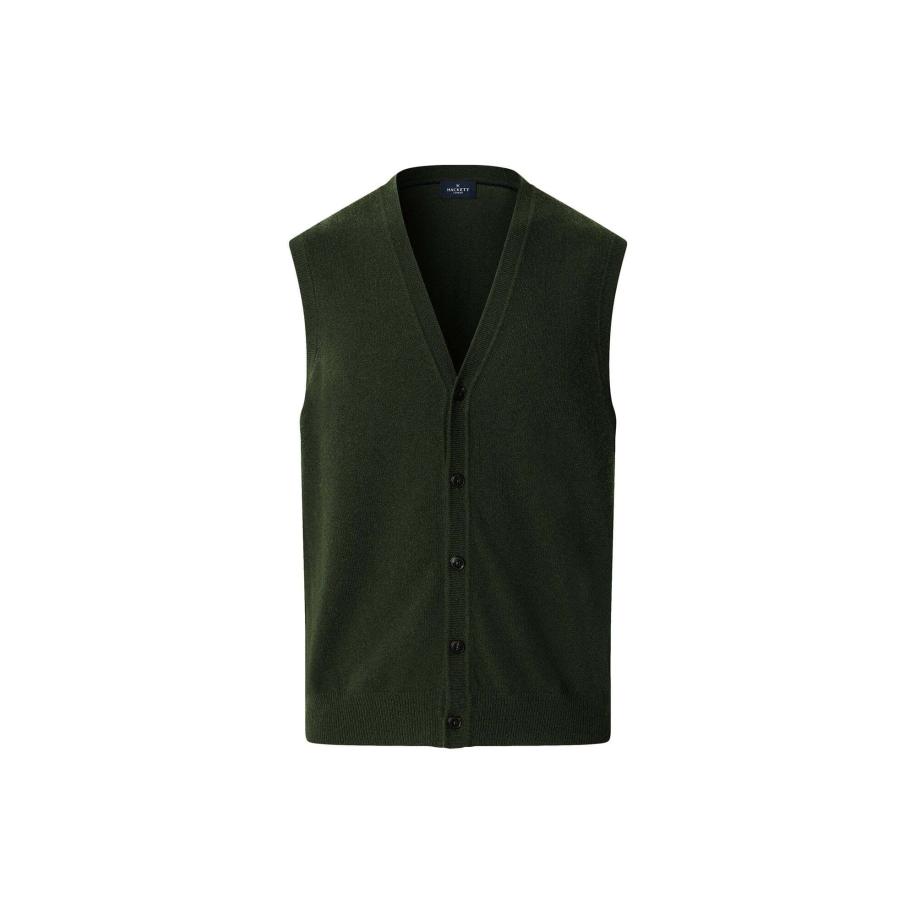 Hackett London Hackett London Gebreid vest donkergroen -