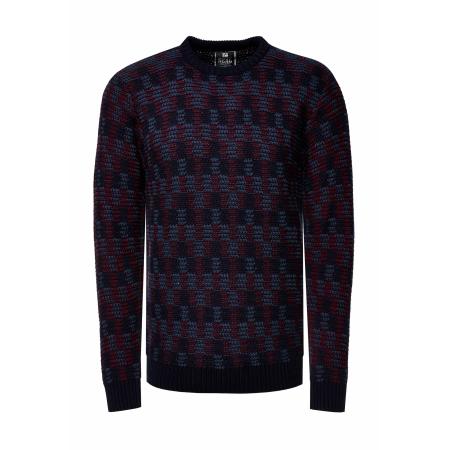 Rusty Neal Rusty Neal Trui marine / nachtblauw / donkerrood