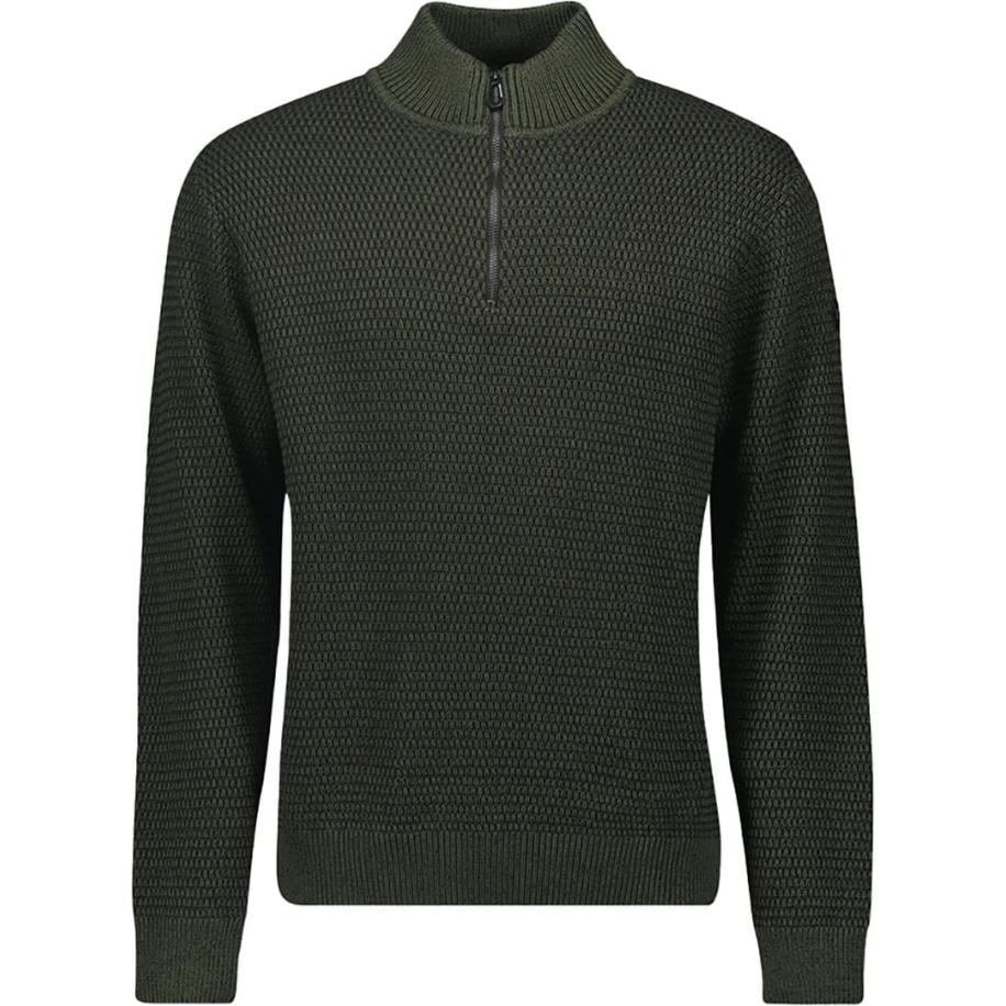 No Excess Half Zipper Donkergroen Groen