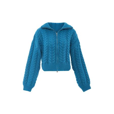 Sookie Sookie Gebreid vest cyaan blauw