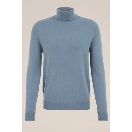 Fundamentals heren Slender fit fijngebreide coltrui - Grijsblauw - Katoen - Maat: XXXL