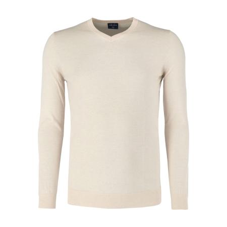 Marvelis Casual Trui V-hals ecru, Effen