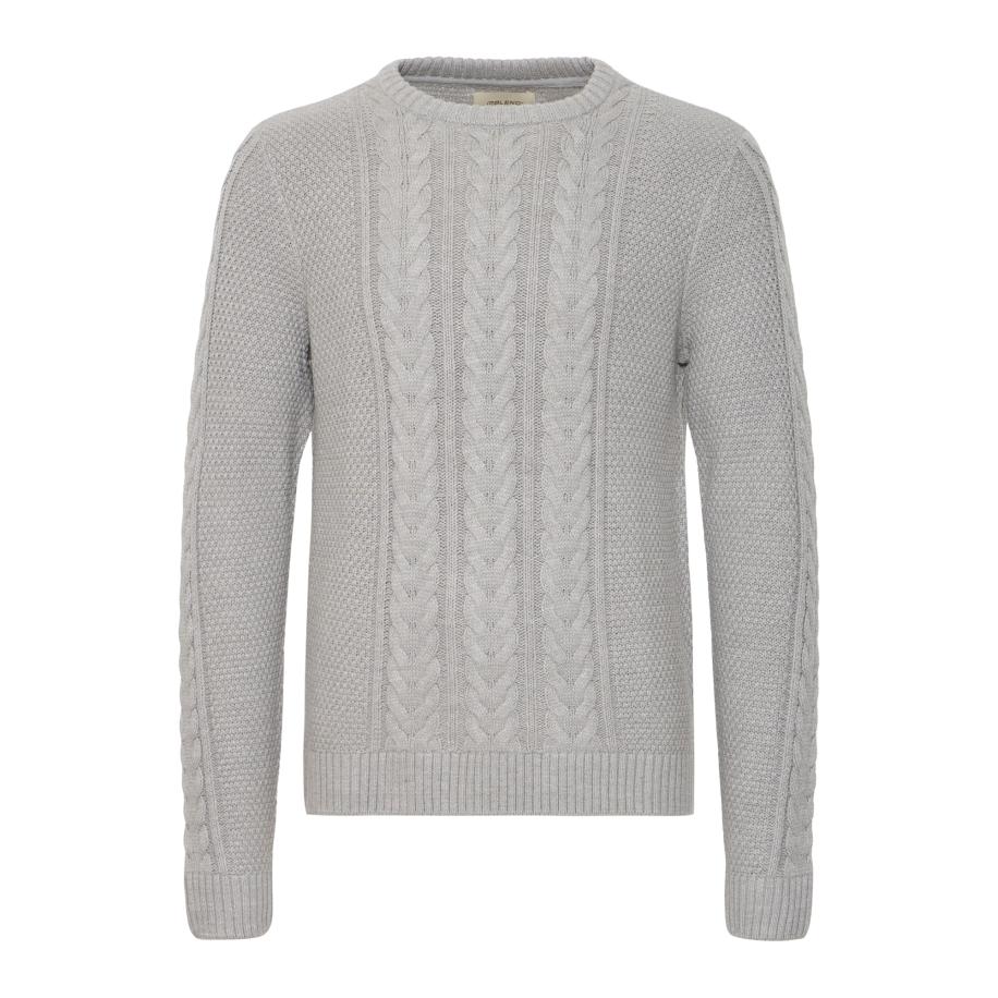 BLEND Trui BHBASIM grijs gemêleerd Grijs