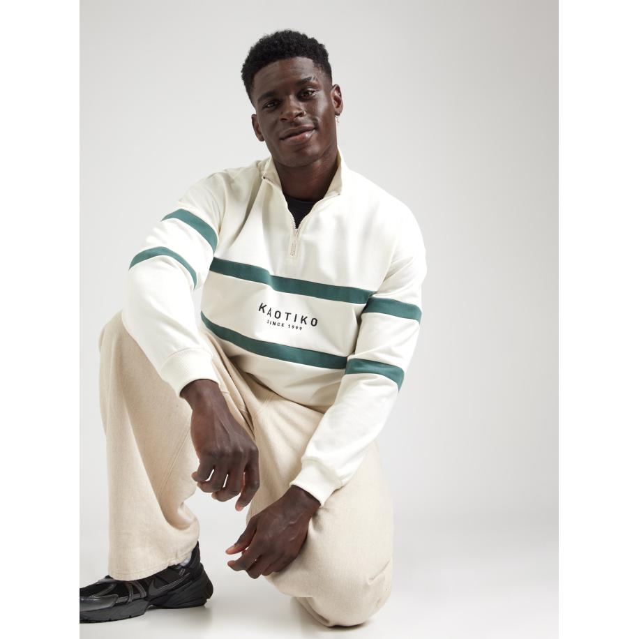 Kaotiko Kaotiko Sweatshirt BERWIN ecru / groen -