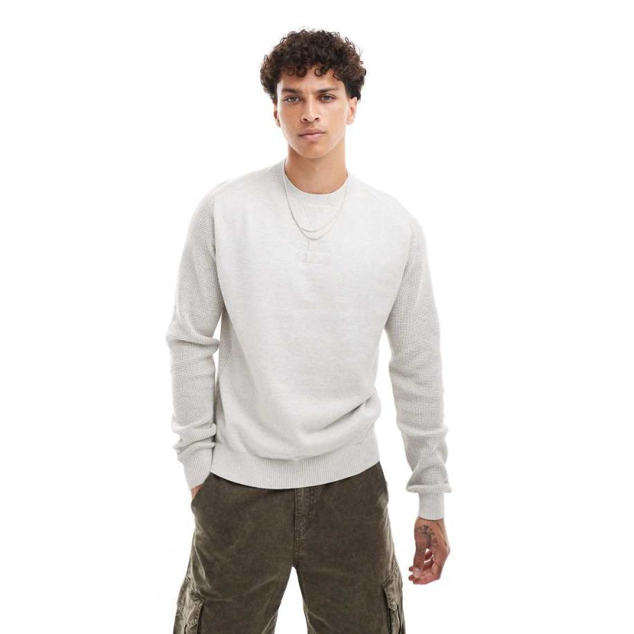 Calvin Klein Jeans - Trui met monologo in grijs Grijs