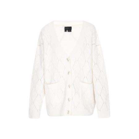 DreiMaster DreiMaster Klassik Gebreid vest wolwit