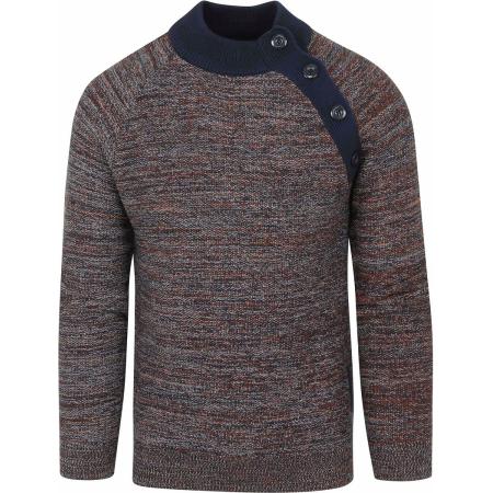 Blue Industry Trui Melange Blauw