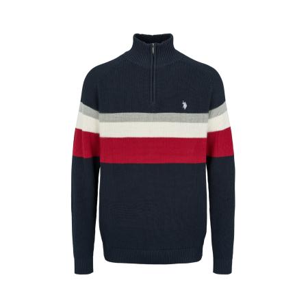 U.S. Polo Assn. U.S. POLO ASSN. Trui Ricco grijs / rood / zwart / wolwit