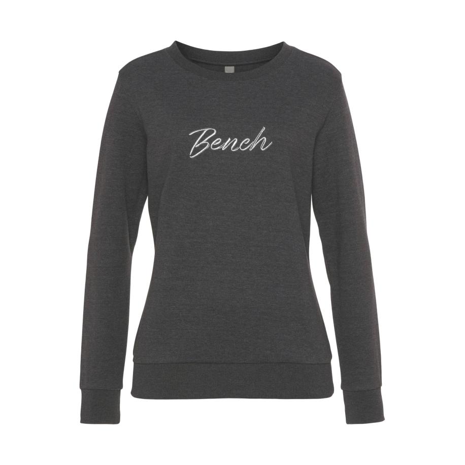 BENCH Sweatshirt antraciet / wit Grijs