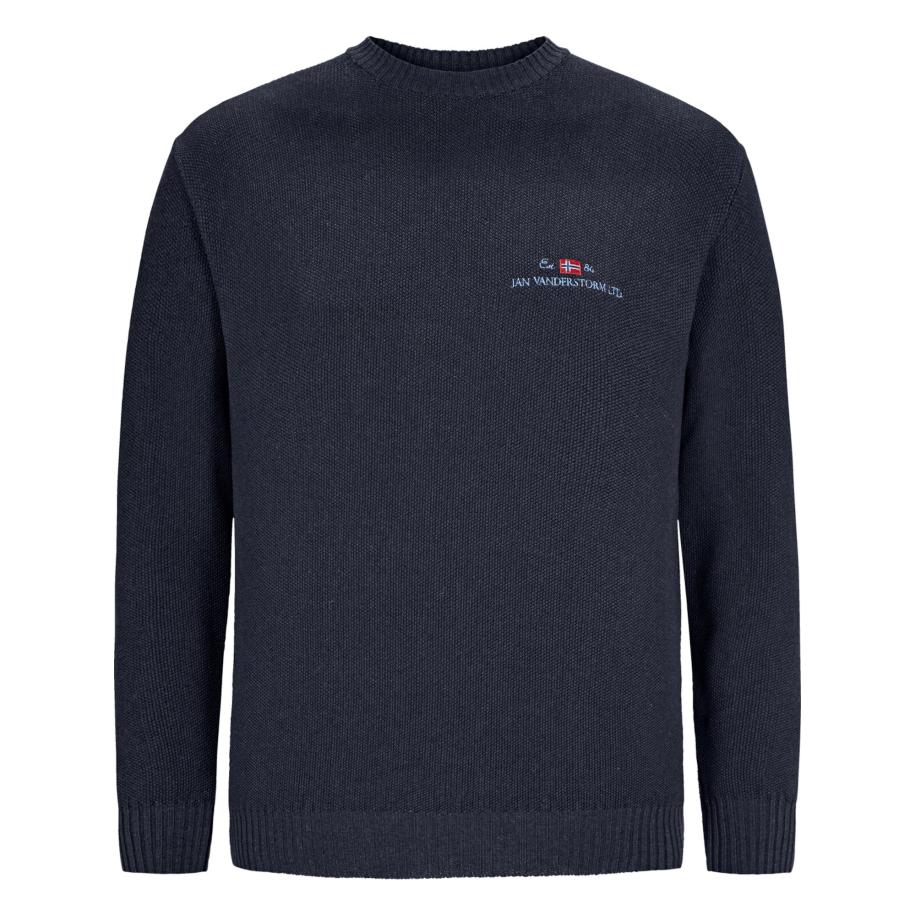 jan vanderstorm Jan Vanderstorm Trui Albrekt blauw gemêleerd / rood / wit -