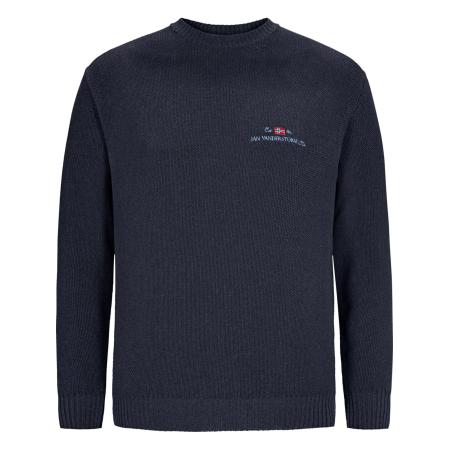 jan vanderstorm Jan Vanderstorm Trui Albrekt blauw gemêleerd / rood / wit