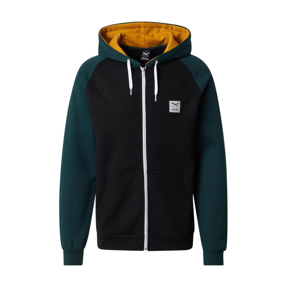 Iriedaily Iriedaily Sweatvest De College 2 nachtblauw / geel / jade groen -