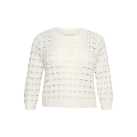 KAFFE CURVE Trui Helena wit