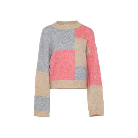 Jalene Jalene Trui beige gemêleerd / grijs gemêleerd / watermeloen rood