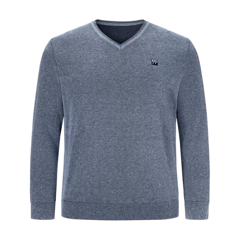 jan vanderstorm Jan Vanderstorm Trui Keimo duifblauw -