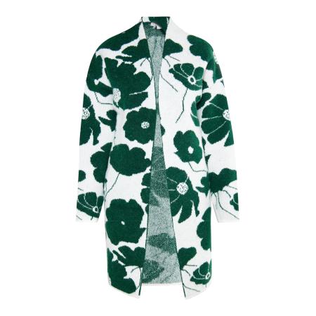 Usha Usha Gebreid vest Lurea donkergroen / wit