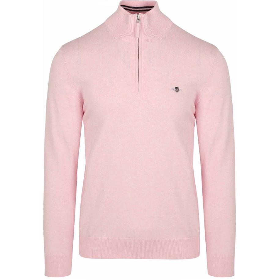 Gant Half Zip Trui Lichtroze Roze