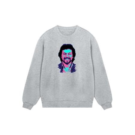 F4NT4STIC Sweatshirt TV Times Jeremy Beadle 1982 Pop Art neonblauw / grijs / lila / zwart