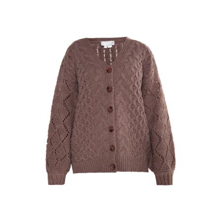 Usha Usha Gebreid vest Lurea bruin