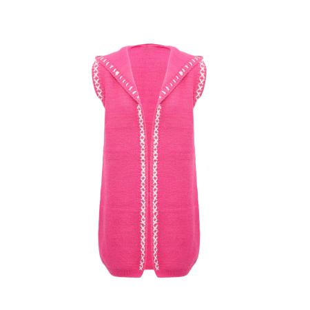 IZIA IZIA Gebreide bodywarmer pink / offwhite