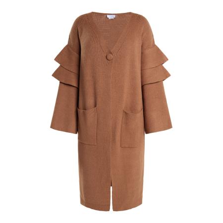 Usha usha WHITE LABEL Gebreid vest camel