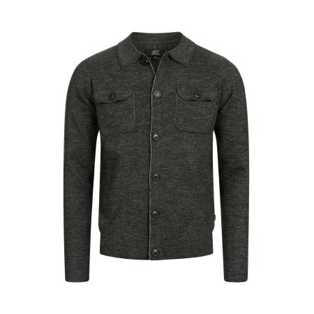 JEFF Gebreid vest Bradshaw grijs gemêleerd