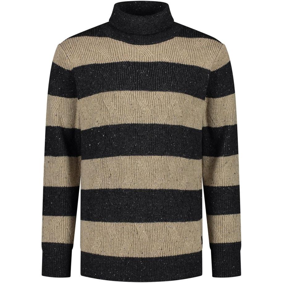 Dstrezzed Coltrui Wol Mix Streep Antraciet Grijs