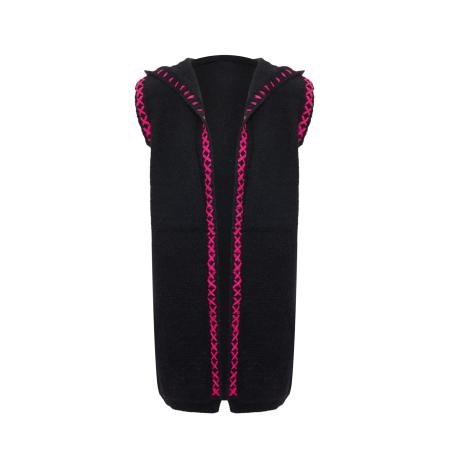 IZIA IZIA Gebreide bodywarmer pink / zwart