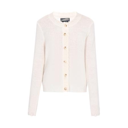 DreiMaster DreiMaster Vintage Gebreid vest offwhite