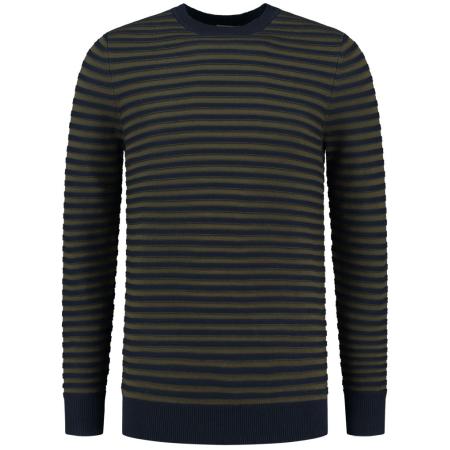 Dstrezzed Trui Strepen Donkergroen