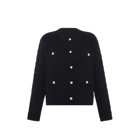 Faina faina Gebreid vest zwart