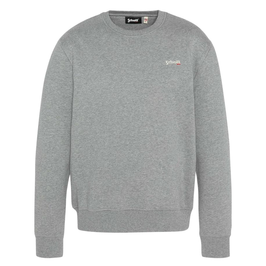 Schott NYC Schott NYC Sweatshirt grijs gemêleerd / wit -