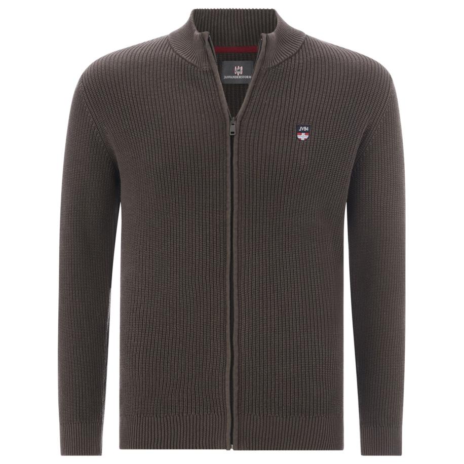 jan vanderstorm Jan Vanderstorm Gebreid vest Norander bruin -