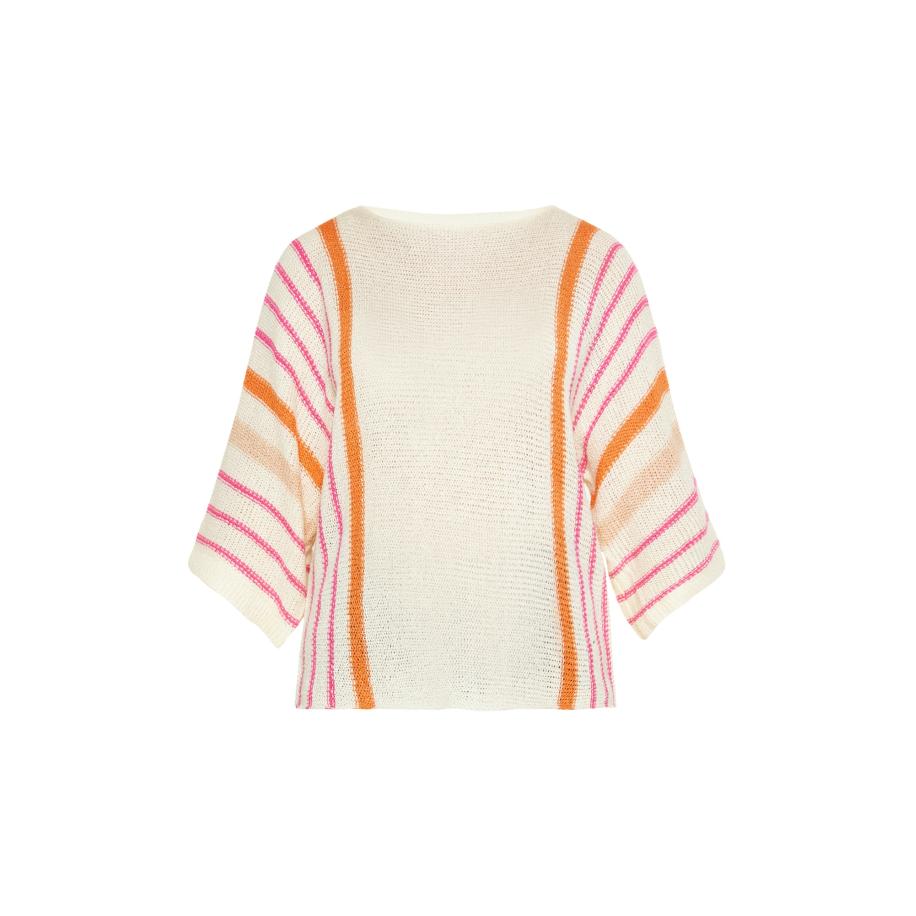 Gaya Gaya Trui crème / donkeroranje / pink -