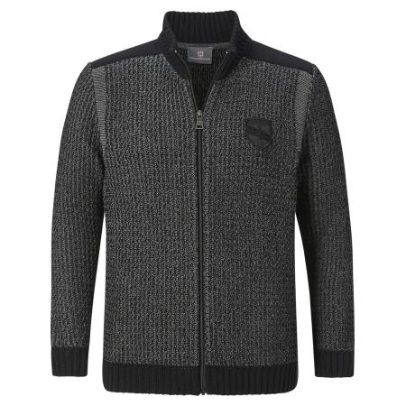 jan vanderstorm Jan Vanderstorm Gebreid vest Halsten grijs / zwart