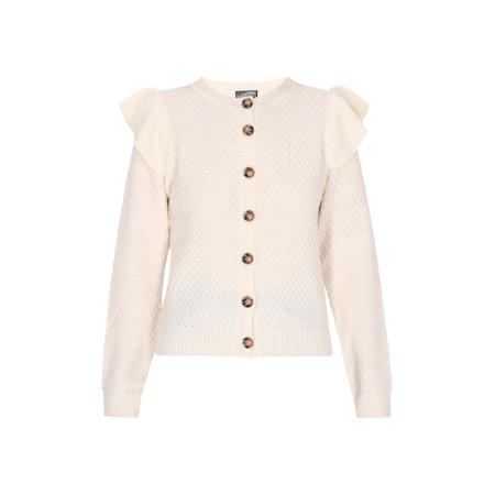 DreiMaster DreiMaster Vintage Gebreid vest wolwit