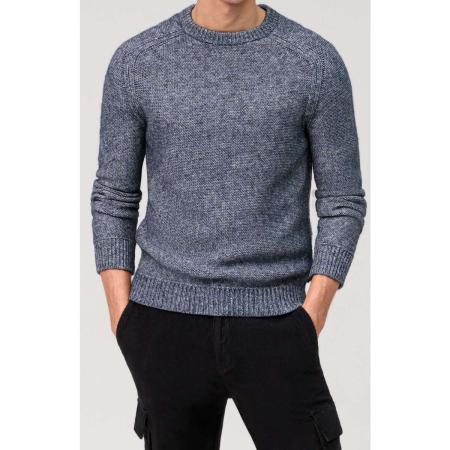 OLYMP Casual Trui ronde hals Marine, Effen
