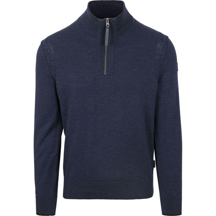 State Of Art Half Zip Trui Navy Blauw